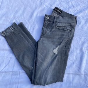 Express light gray distressed jeans
